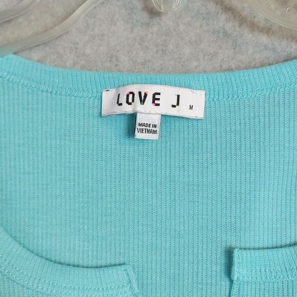 Love J Pink & Teal Crop Tops Size M - Picture 2 of 6